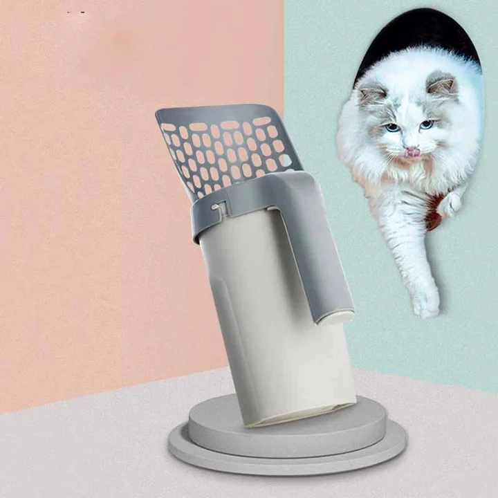 Removable Plastic Integrated Pet Litter Scoop Set