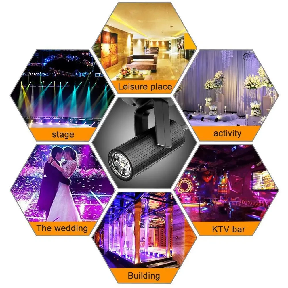 1W RGBW LED Stage Lighting PinSpot Beam Spotlight Profession