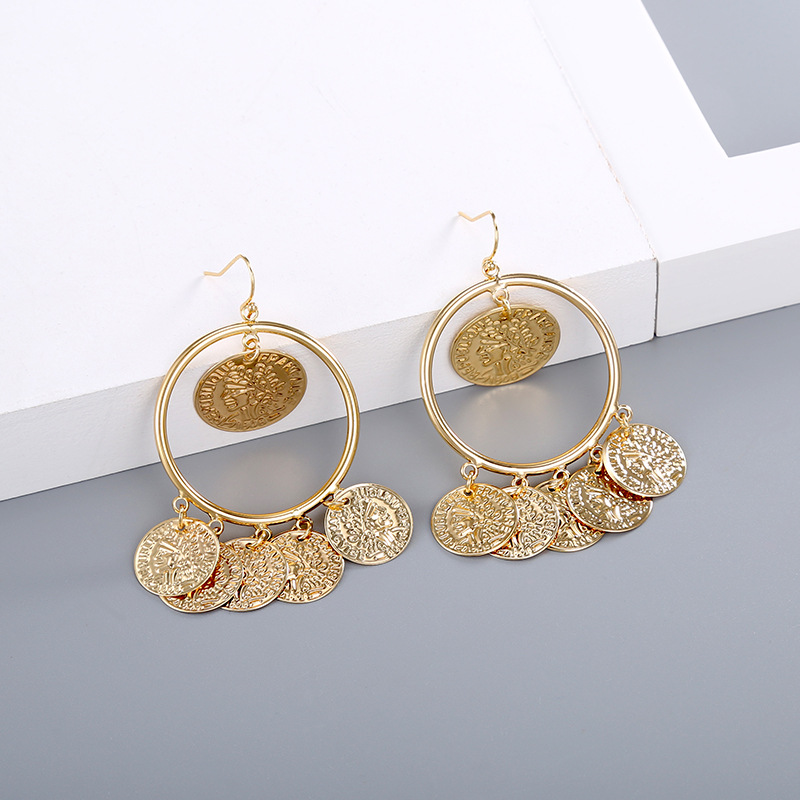 Vintage metal copper earrings earrings