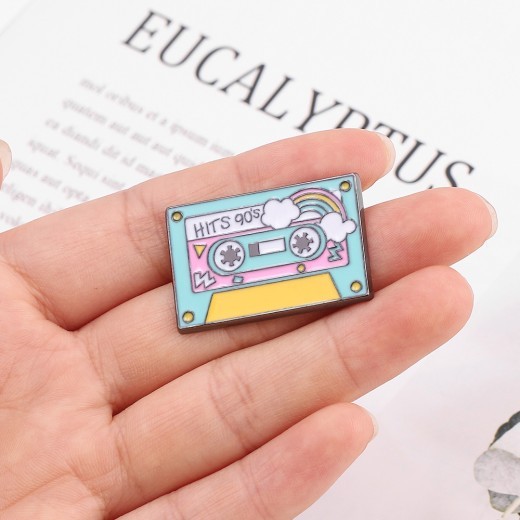 Rainbow tape Brooch