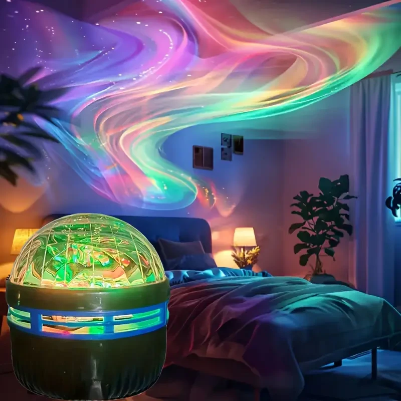 Aurora LED Mood Projection Light RGB Remote Control, Galaxy Star Projector