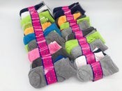 (36 Pairs) Size 3-5 Colourful Kids' Ankle Socks