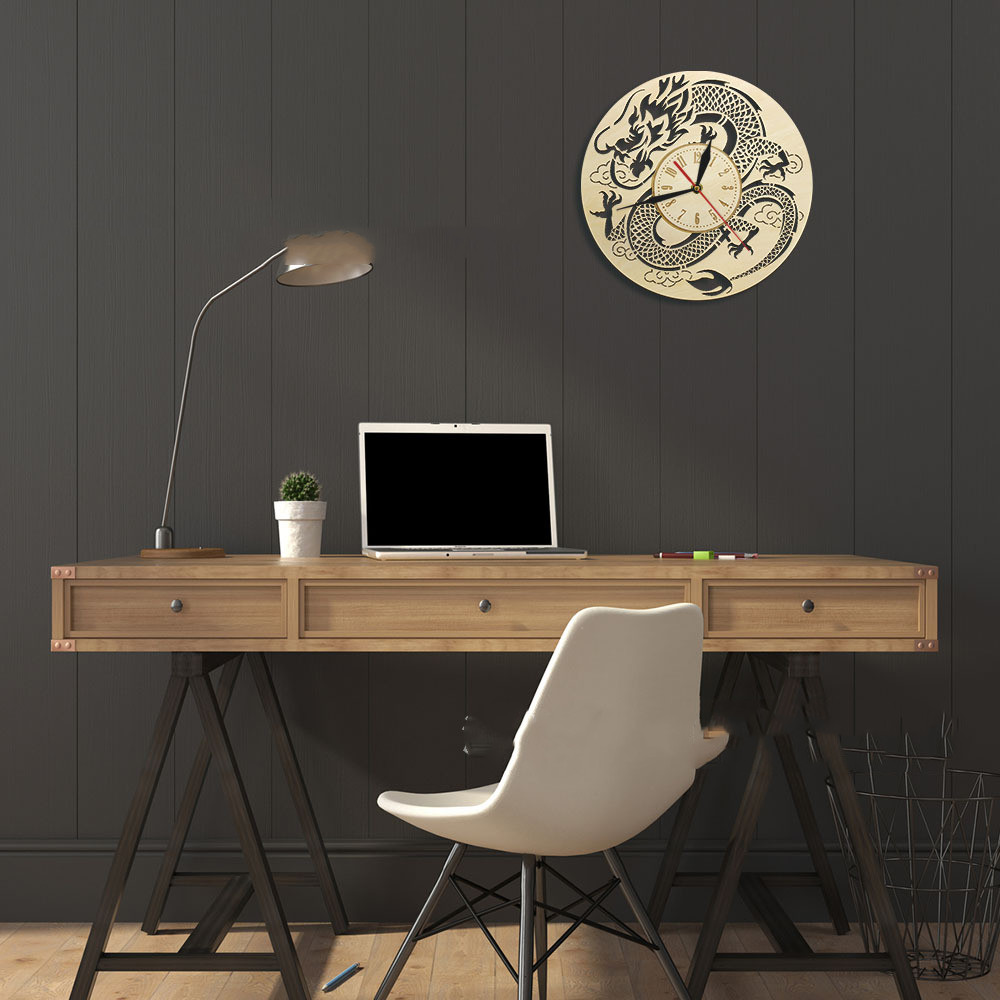 Modeling Wall Clock Modern Chinese Dragon Art Wall Decoration Wall Clock