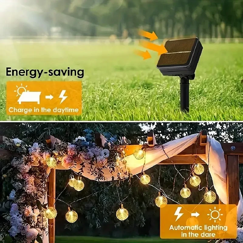 8 Lighting Modes, Dimmable Plastic Decor for Tents, Walls