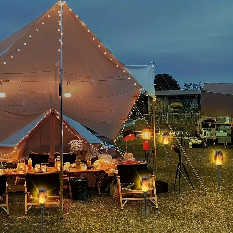 Solar LED Flame Tiki Torch Lights