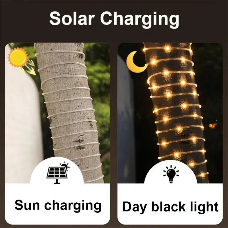 Versatile Solar-Powered LED String Lights