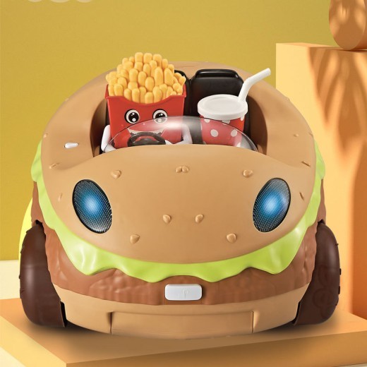 Large European And American Children Play House Kitchen Toy Hamburger Barbecue Cooking Kitchenware Tableware Sales Pushcart