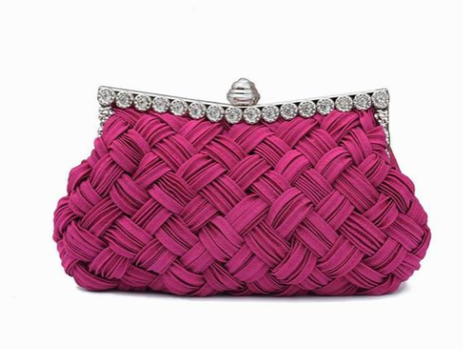 Wedding bag bridesmaid bag woven rhinestone party bag