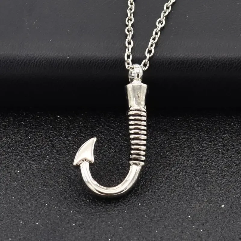 Fishhook Arrow Pendant Animal Urn Necklace