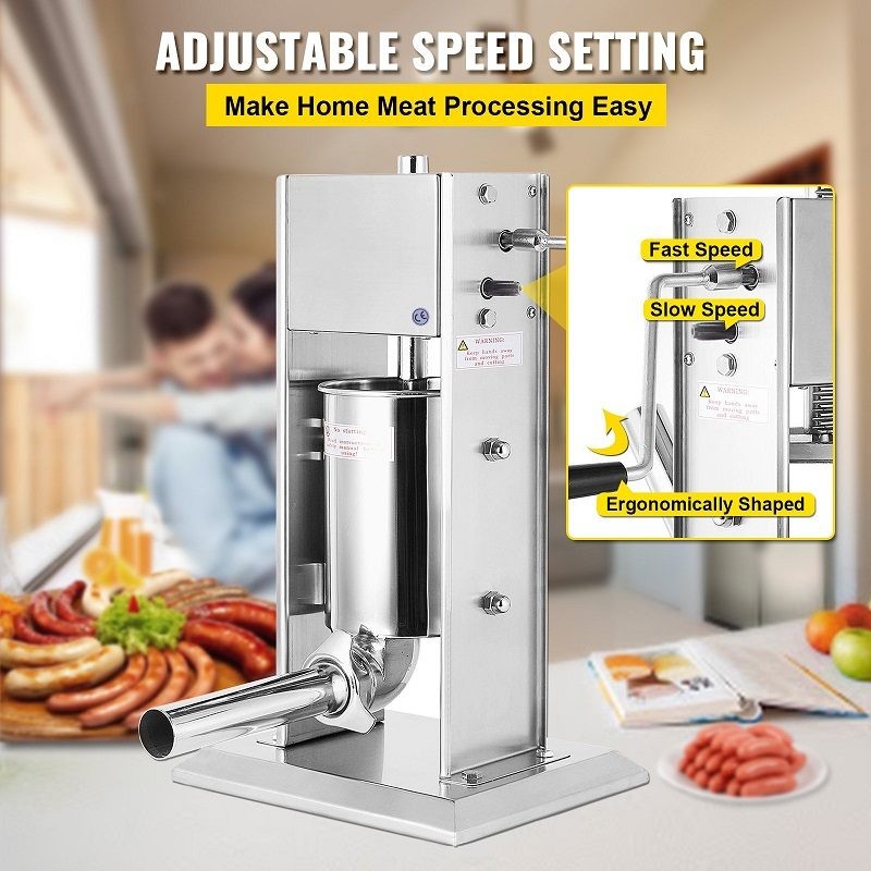 Sausage Stuffer Stainless Steel Sausage Maker Machine 3/5/7/15L