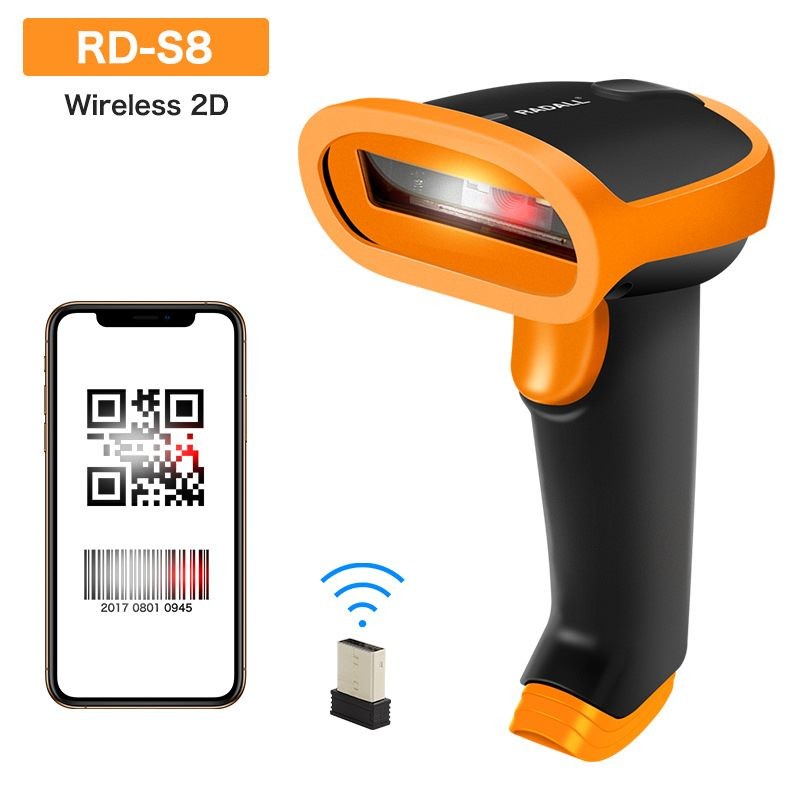 Wireless/Cordless Laser Barcode / QR code Scanner