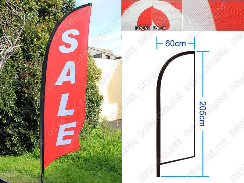 "SALE" 3.4M Double Sided Feather Flag