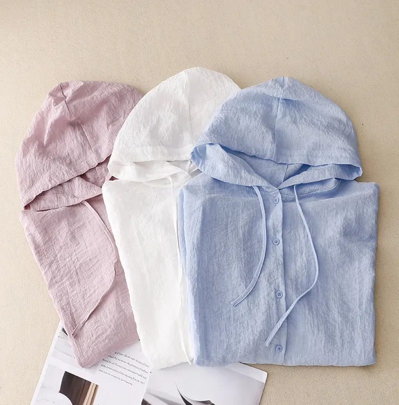 Hooded Sun Protection Clothing Long Sleeve Coat