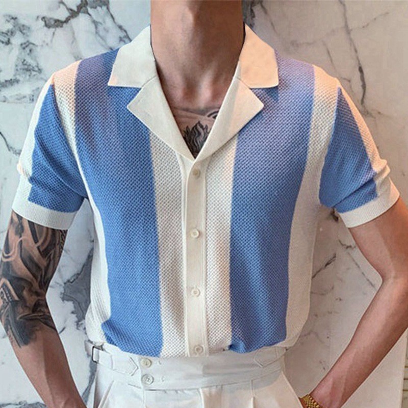 Chic Summer Shirt-Collar Sweater: Radiate Elegance