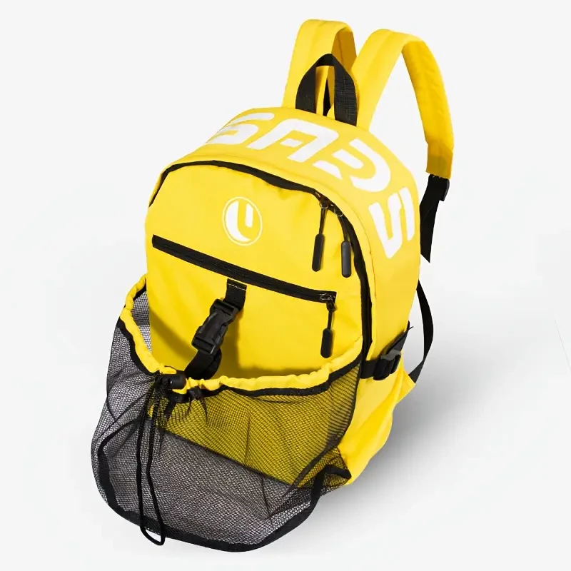 Youth Sports Backpack with Ball Holder, Oxford, Lightweight, Machine Washable, Splicing Design, Fade Resistant, with Laptop Compartment,
