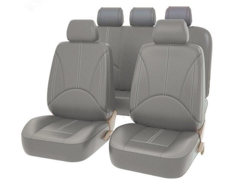 PU Leather Car Seat Cover 5 Seater Full Set Front Rear Cushion Mat Protector