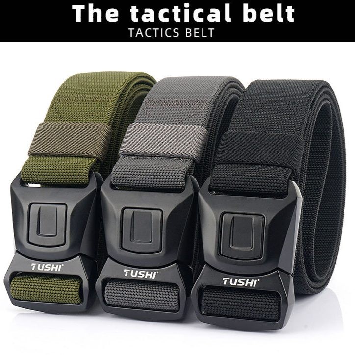 Tactical Belt Military Hiking Nylon Tool Belts Heavy-Duty Quick Release Buckle
