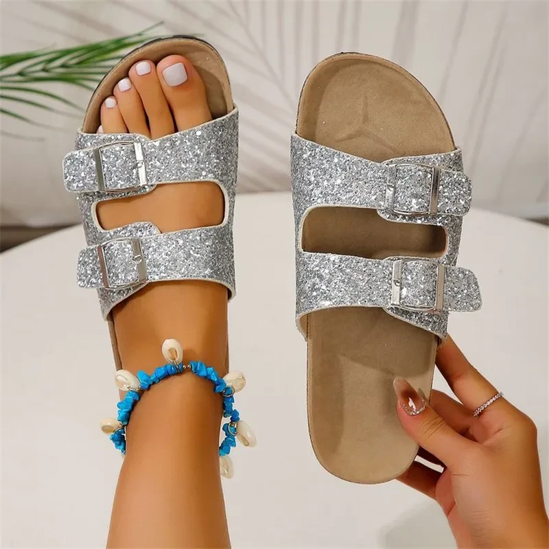 Double Buckle Sandals For Women