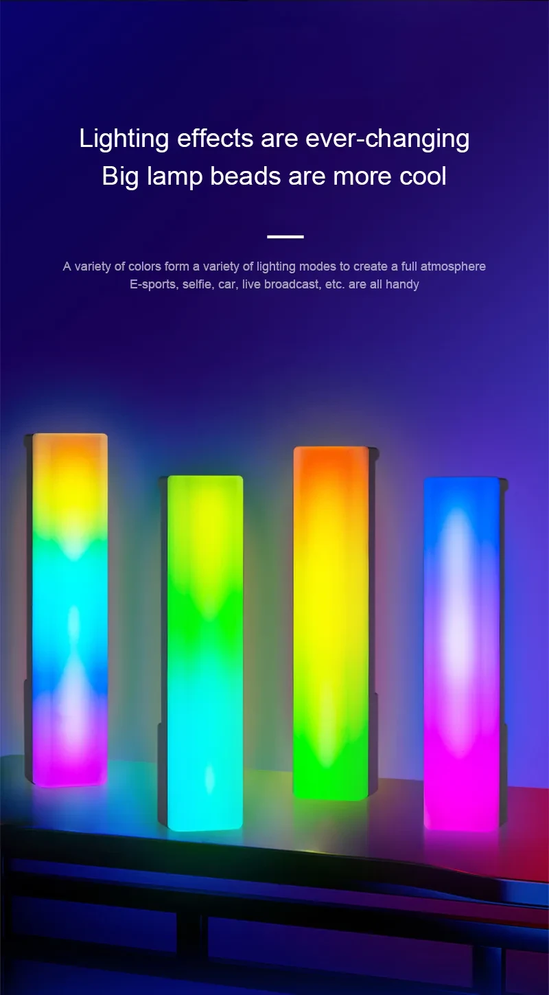 2pcs 3D RGB Light Pick-up Table Top