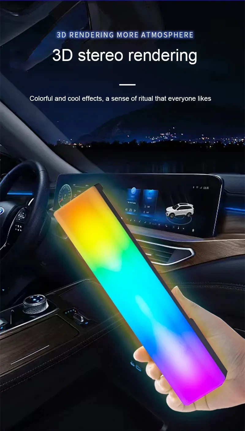 2pcs 3D RGB Light Pick-up Table Top