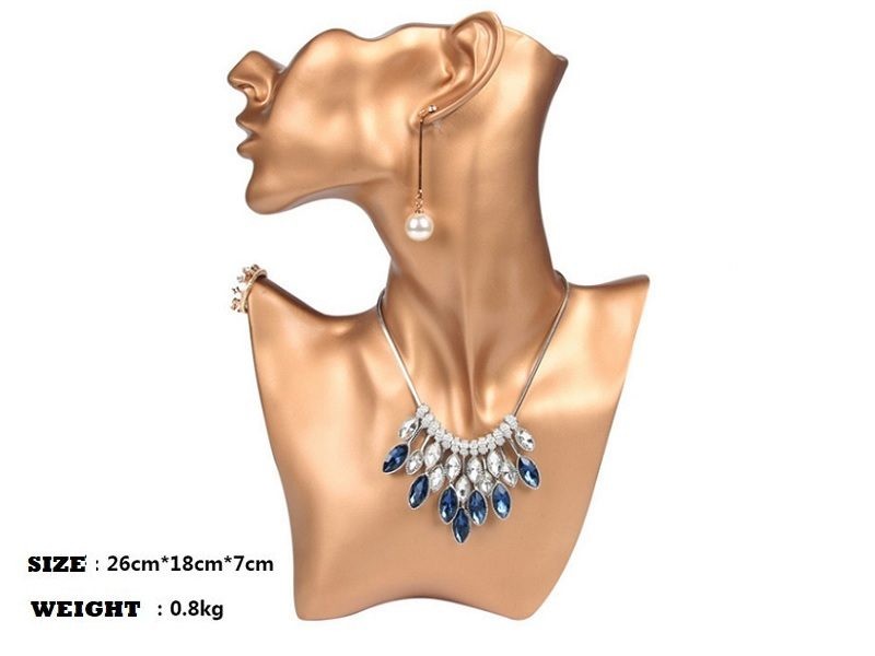 LIGHT SKIN FEMALE MANNEQUIN HEAD - ROSE GOLD