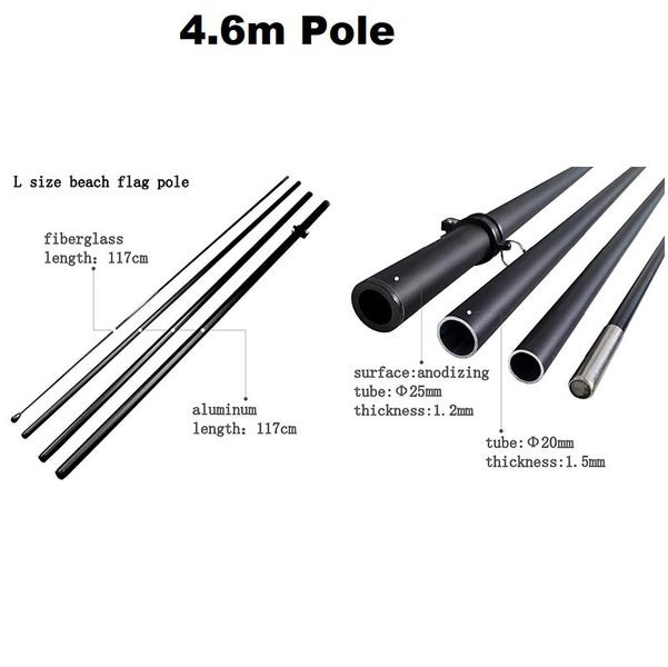 POLE - for 4.6M Feather Banner Flag