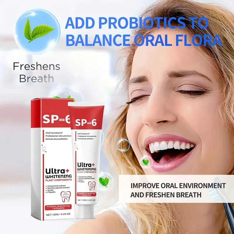 Ultra Whitening Toothpaste with Probiotics and Mint Extract - 2 Pack