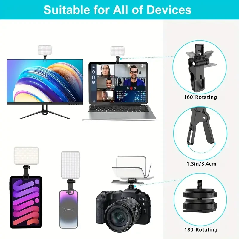 Selfie Light, 60 LED 2200mAh