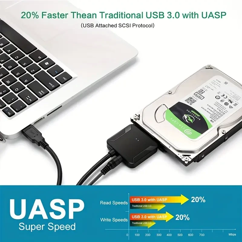 SATA To USB 3.0 Adapter Cable External Hard Drive