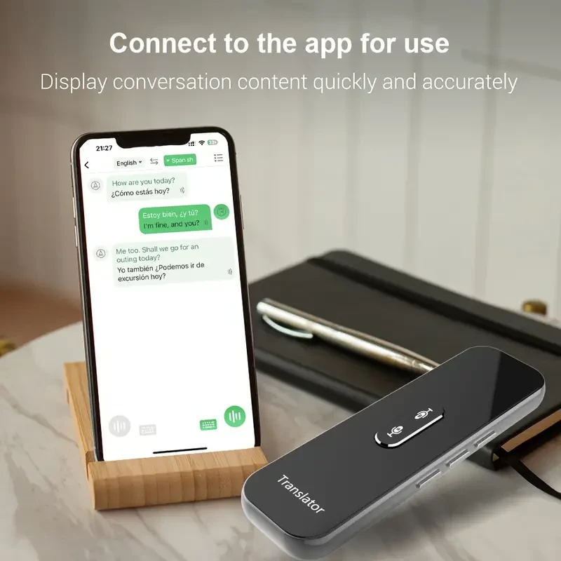 137 Languages Smart Voice Translator: Instant Real-Time Translation, Display Of APP Translation Results, Suitable For Most Android/iOS Phones