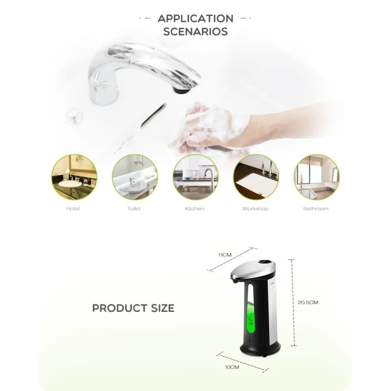 Smart Sensor Touchless Automatic Liquid Soap Dispenser - 400ml