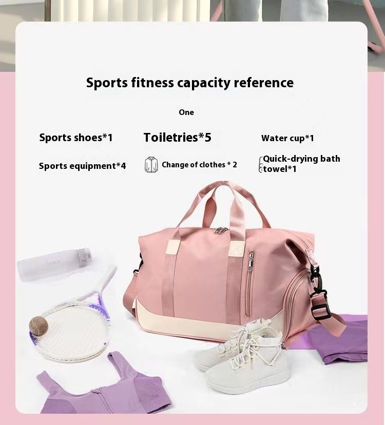 Multi-functional One-shoulder Crossbody Yoga Coverable Handle Short Trip Bag