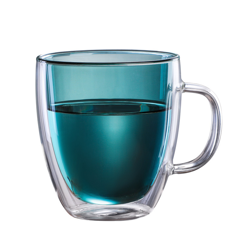 High borosilicate glass double cup coffee cup