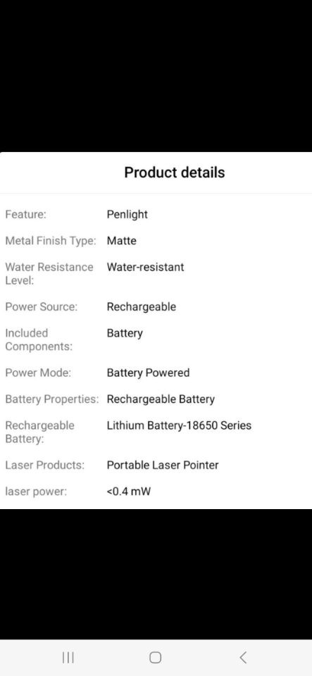 High Power Red Laser Pointer, USB Rechargeable