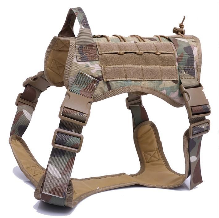 Tactical Dog Harness Flight Jacket Training Vest Size L, XL Camouflage or Black