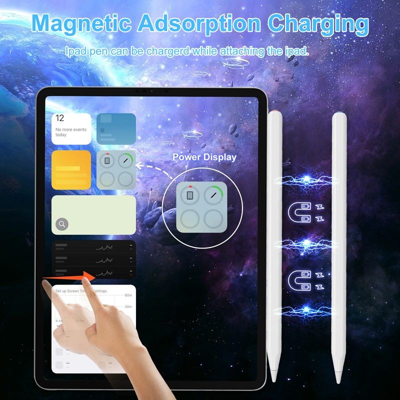 Stylus Pen For iPad With Wireless Charging Palm Rejection Bluetooth