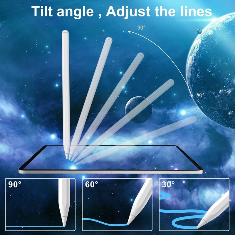 Stylus Pen For iPad With Wireless Charging Palm Rejection Bluetooth
