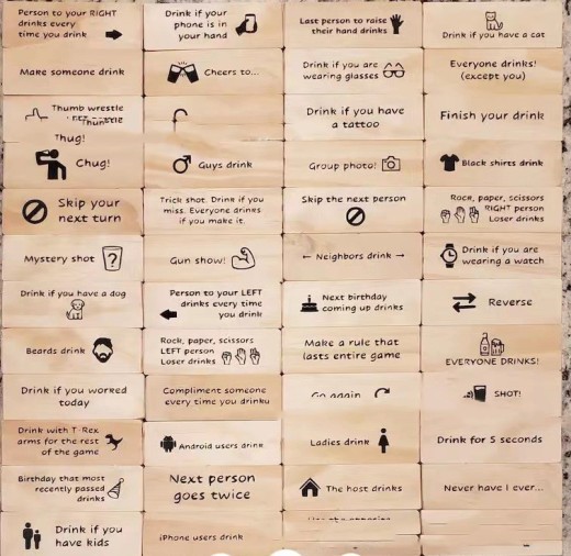 Drinking Game Tumbling Tower Blocks