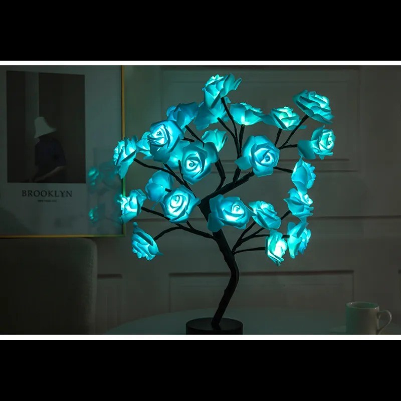 Rose Flower Lamp USB Battery Operated LED Table Lamp