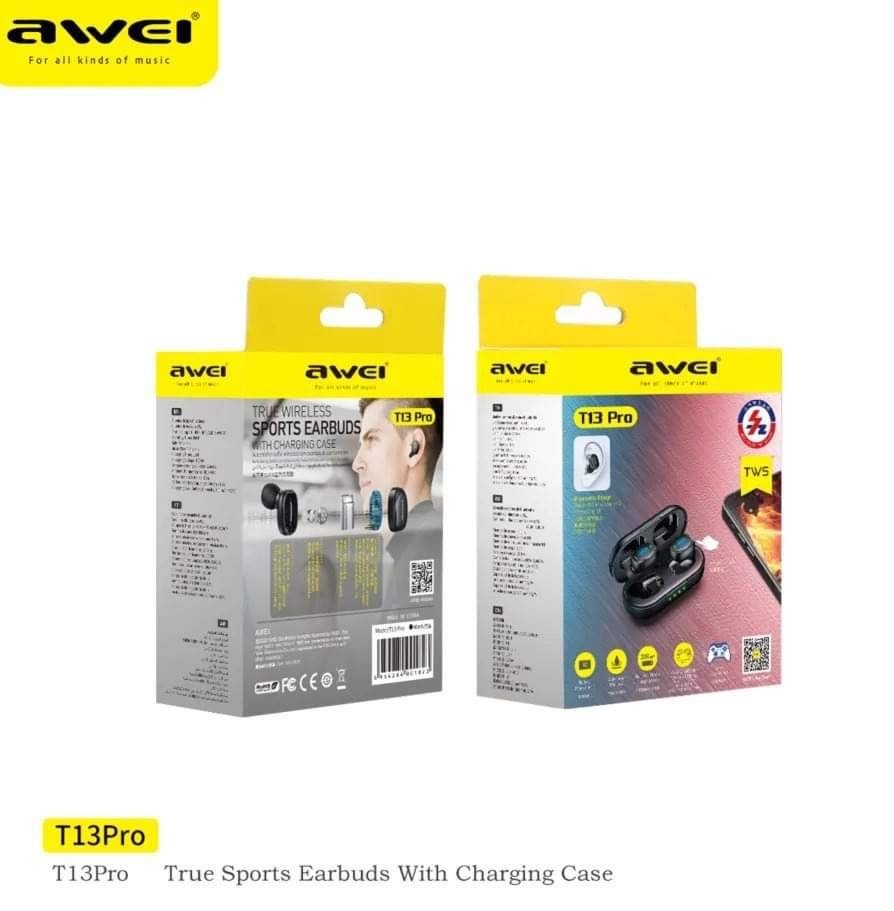 Bluetooth Earbud +Charging Case - Built in Mic - 8hrs Playback