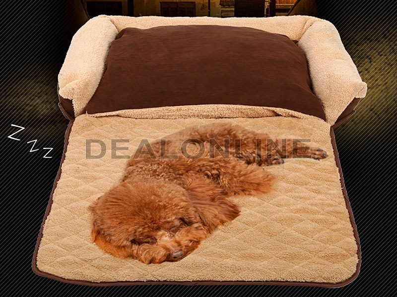 Suede & Soft Fleece Fabric Pet Bed - L - 75CM
