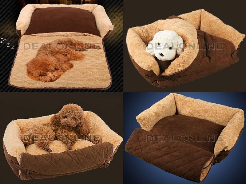 Suede & Soft Fleece Fabric Pet Bed - L - 75CM