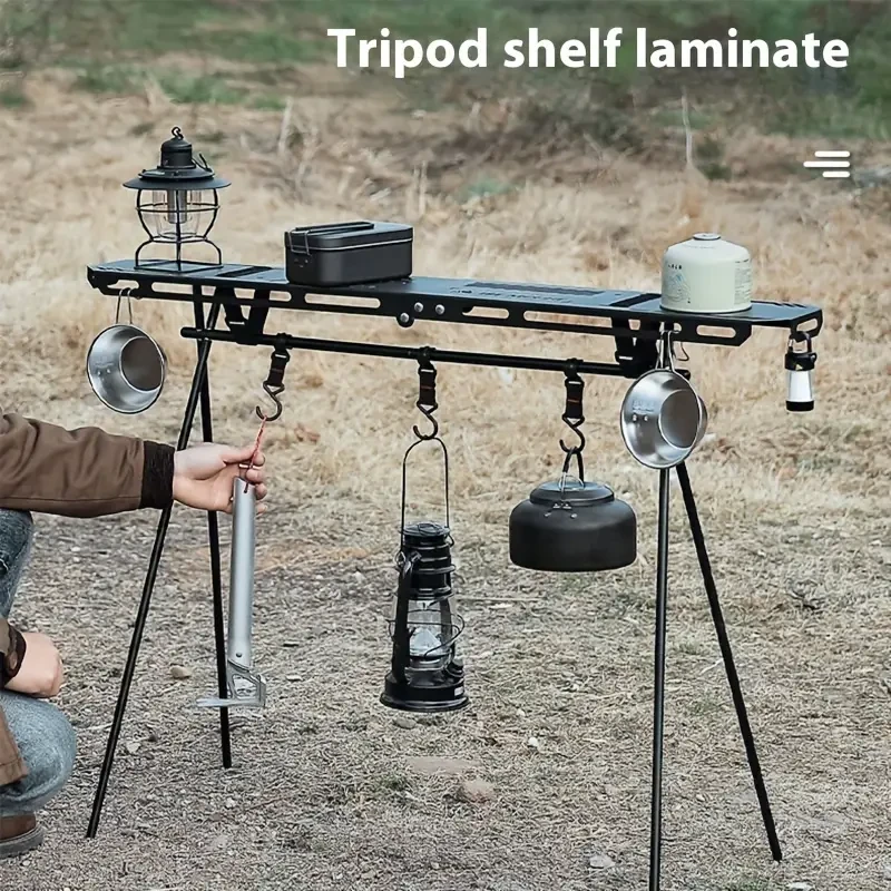 Portable Folding Camping Table with Storage Tray