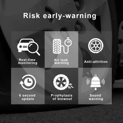 Wireless solar tire pressure detection