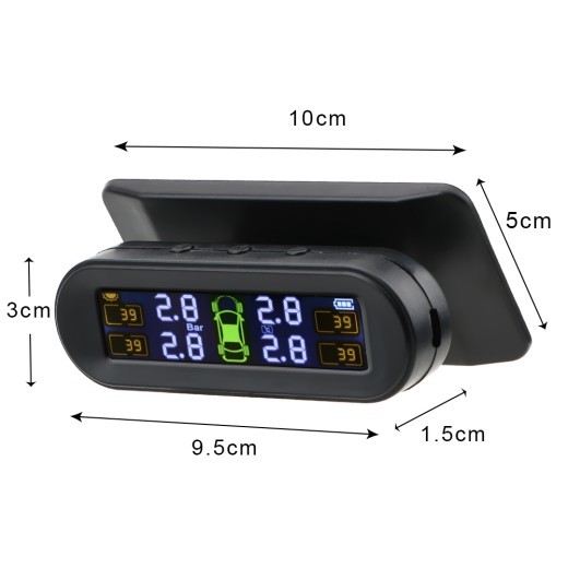 Wireless solar tire pressure detection