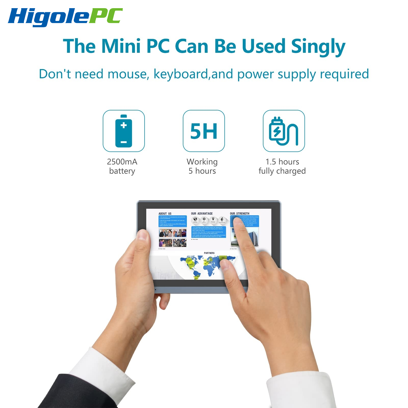 Higole Gole 1 Pro 5.5'' Fanless Intel J4125 Mini PC with Windows 11