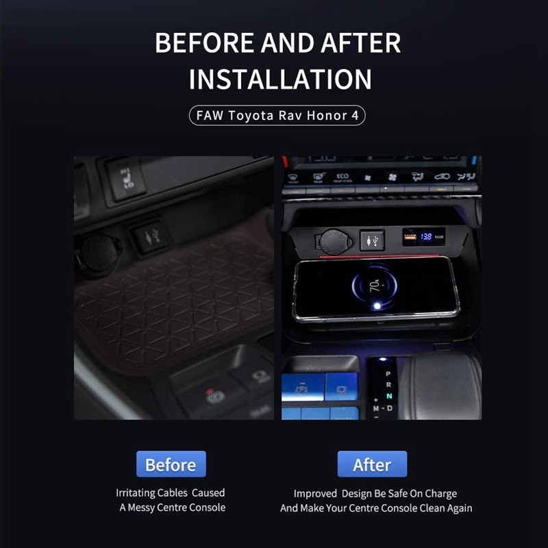 15W Car Wireless Charger for Toyota RAV4 (2019-2021)