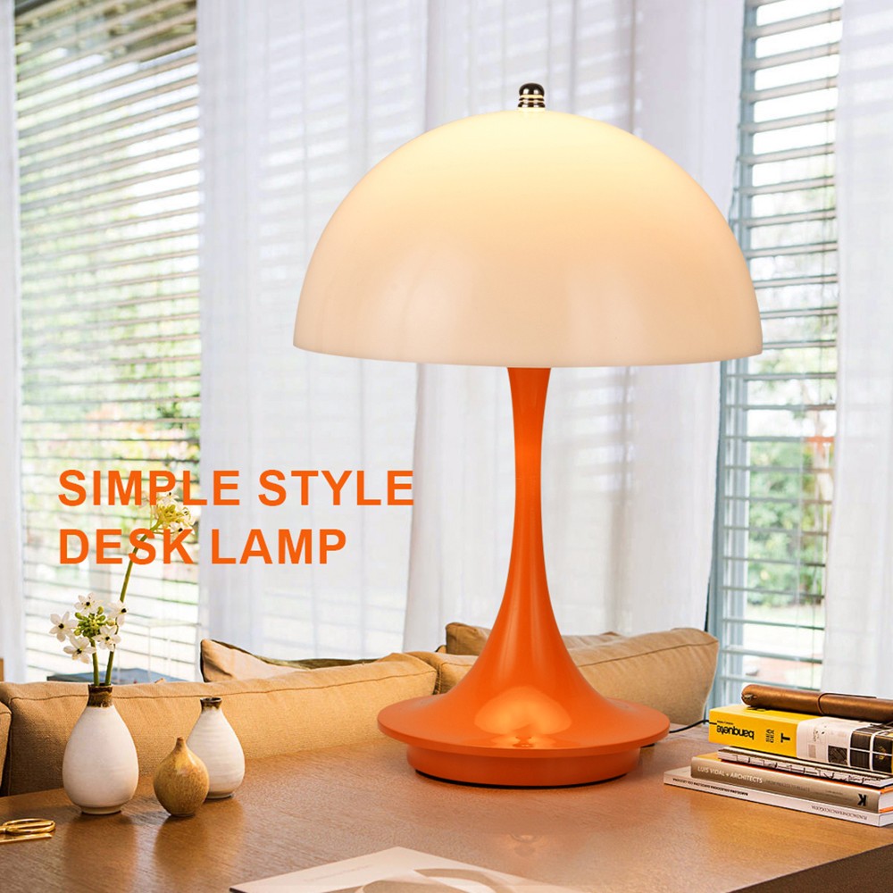 LED Mushroom Small Table Lamp - Portable USB Charging Dimmable Flower Bud Lamp for Bedroom Bedside