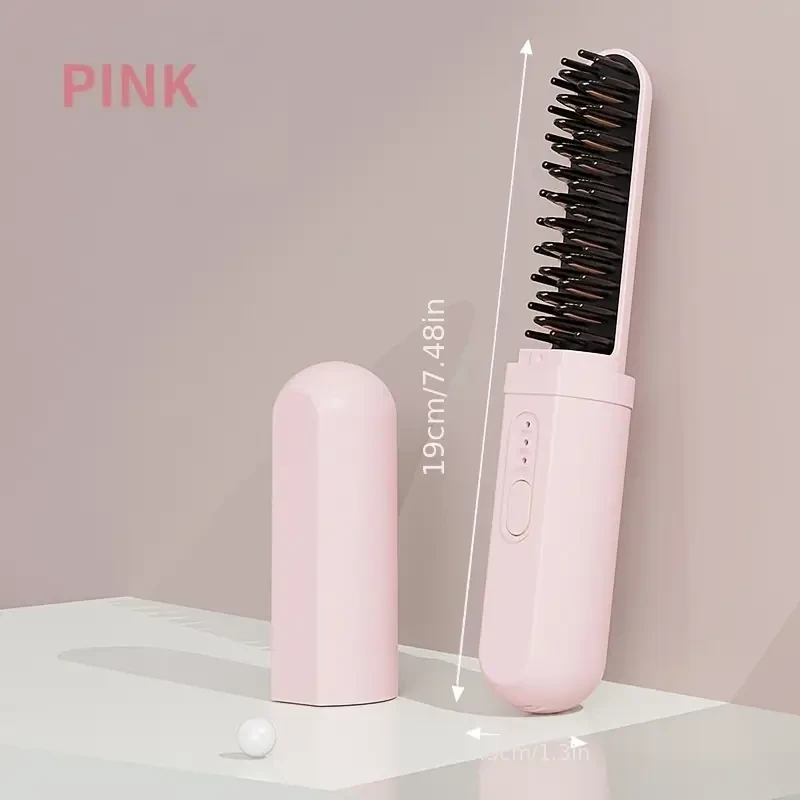 Portable USB Rechargeable Hair Straightening Comb