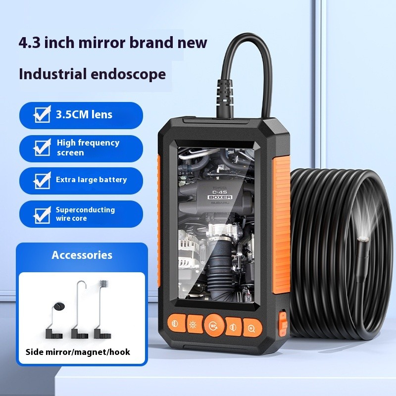 HD Portable Endoscope With Screen Automotive Testing Instrument